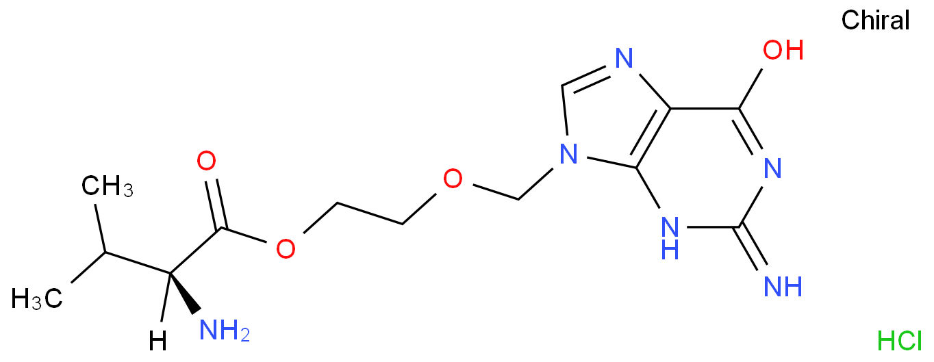 Valacyclovir hydrochloride structure