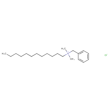 Dodecyldimethylbenzylammonium chloride; 139-07-1 structural formula