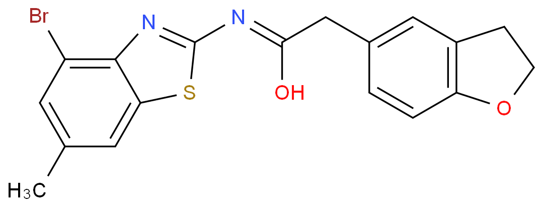 [Perfemiker]N-(4-溴-6-甲基苯并[d]噻唑-2-基)-2-(2,3-二氢苯并呋喃-5-基)乙酰胺,95%
