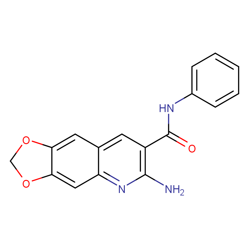 6-氨基-N-苯基-[1,3]二氧代并[4,5-G]喹啉-7-甲酰胺 CAS号:131336-38-4科研及生产专用 高校及研究所支持货到付款