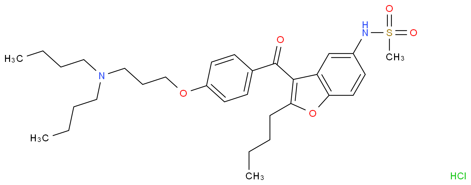 盐酸决奈达隆化学结构式