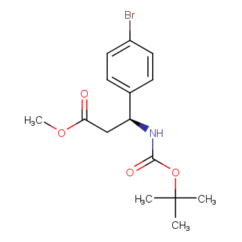 (S)-3-(4-溴苯基)-3-((叔丁氧基羰基)氨基)丙酸甲酯 产品图片