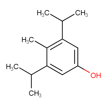 Phenol,4-methyl-3,5-bis(1-methylethyl)- structure