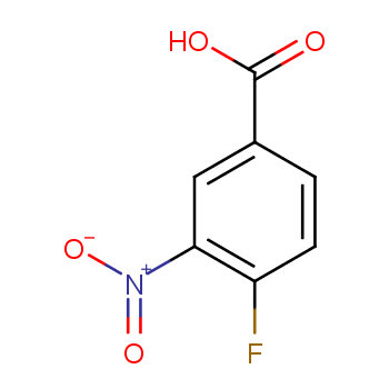 4-氟-3-硝基苯甲酸化学结构式