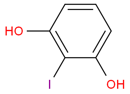 2-碘苯-1,3-二醇化学结构式