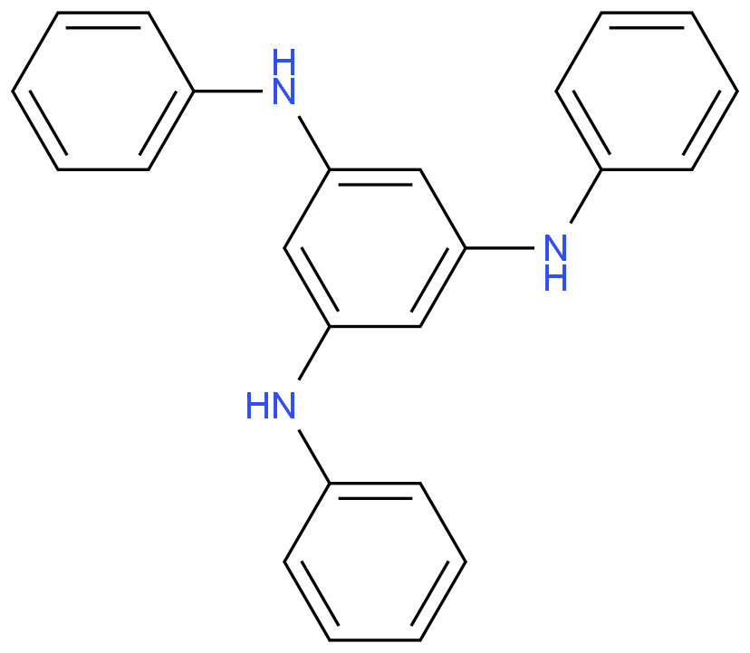 N,N',N''-三苯基-1,3,5-苯三胺化学结构式