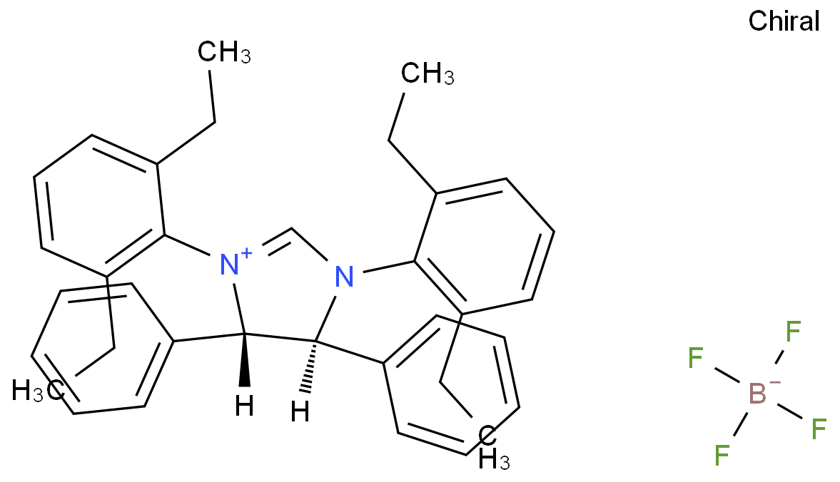 (4S,5S)-1,3-双(2,6-二乙基苯基)-4,5-二苯基-4,5-二氢-1H-咪唑-3-鎓 四氟硼酸盐/1033618-45-9