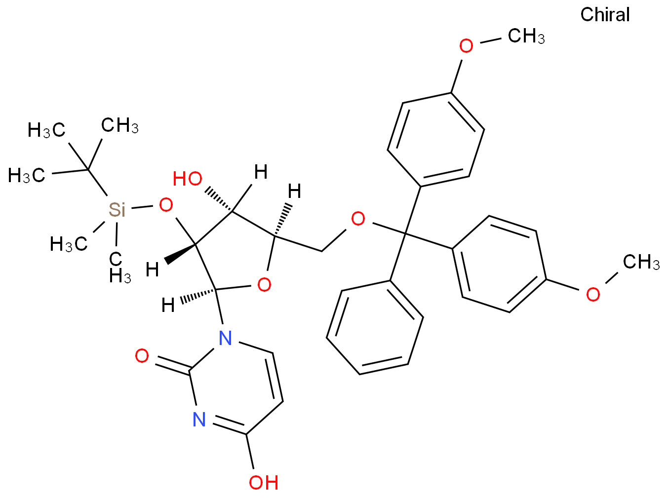 5'-o-(4,4'-二甲氧基三苯甲基)-2'-o-叔丁基二甲基硅基尿苷