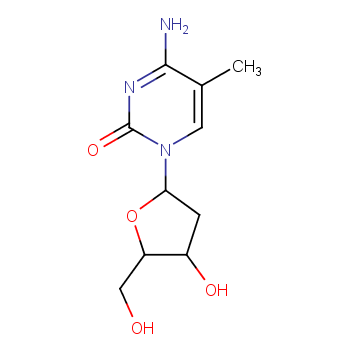5-甲基-2'-脱氧胞苷化学结构式