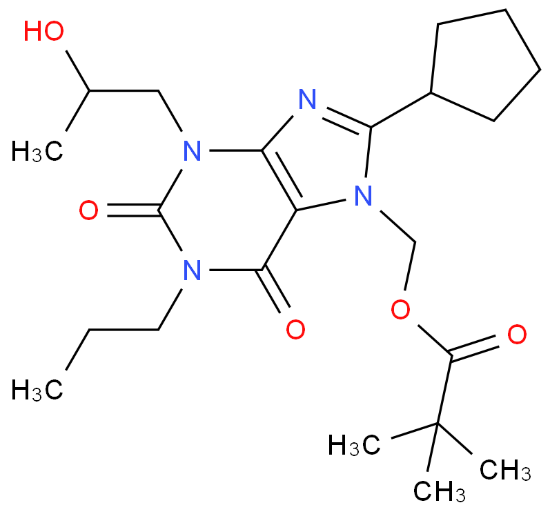 2,2dimethylpropanoic acid [8cyclopentyl3(2hydroxypropyl)2,6dioxo