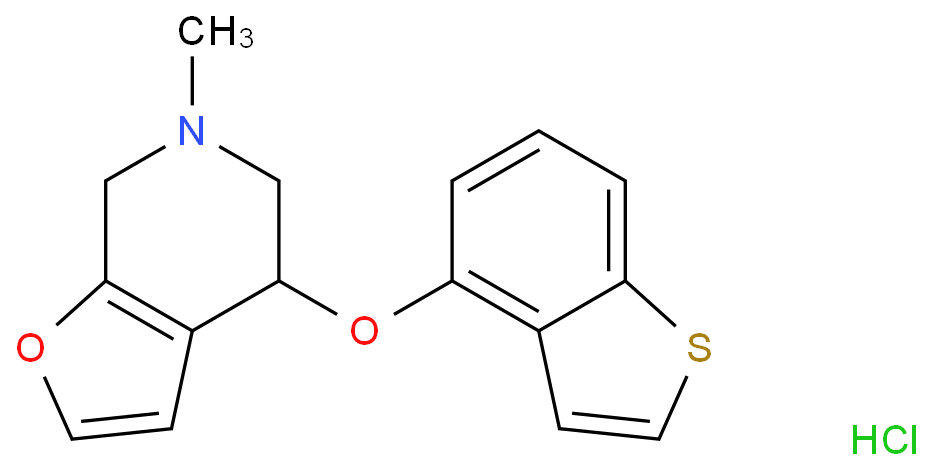 4-(1-benzothiophen-4-yloxy)-6-methyl-5,7-dihydro-4H-furo[2,3-c]pyridine;hydrochloride