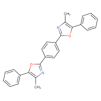 1,4-二[2-(4-甲基-5-苯基恶唑)]苯化学结构式