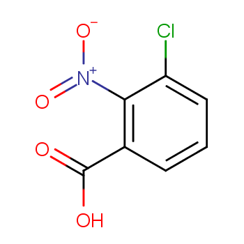 3-氯-2-硝基苯甲酸化学结构式