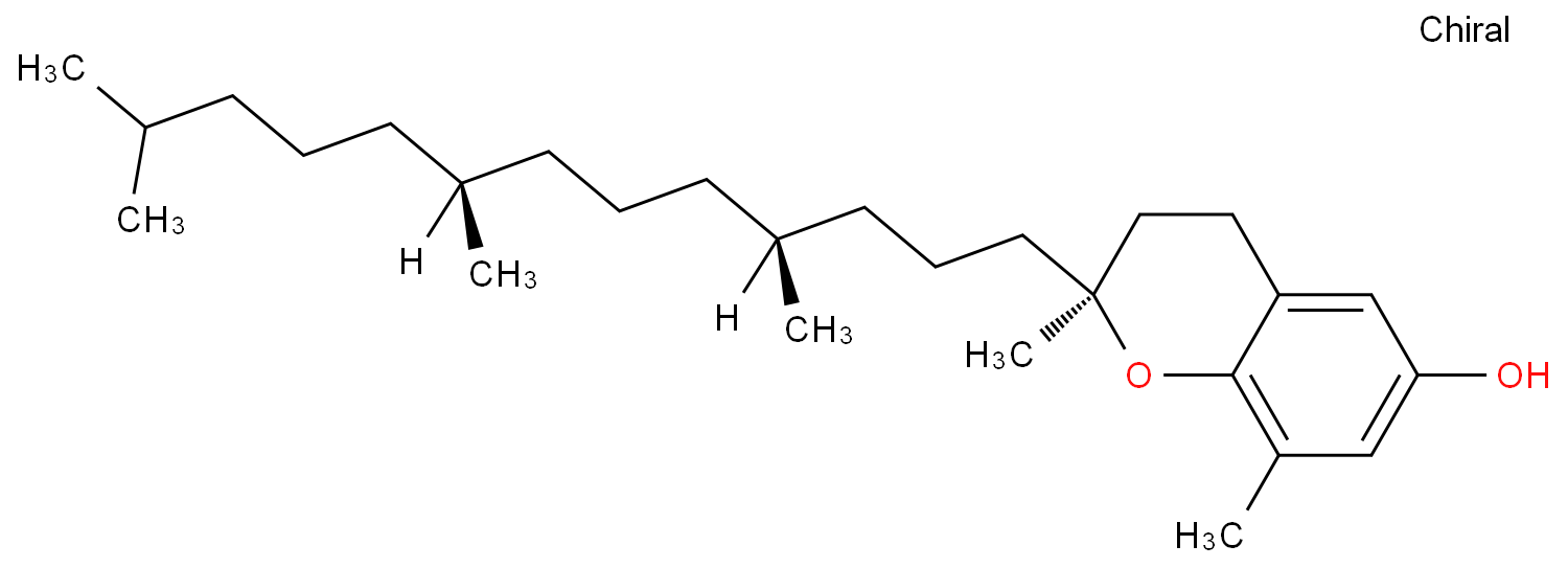 (+)-δ-生育酚化学结构式