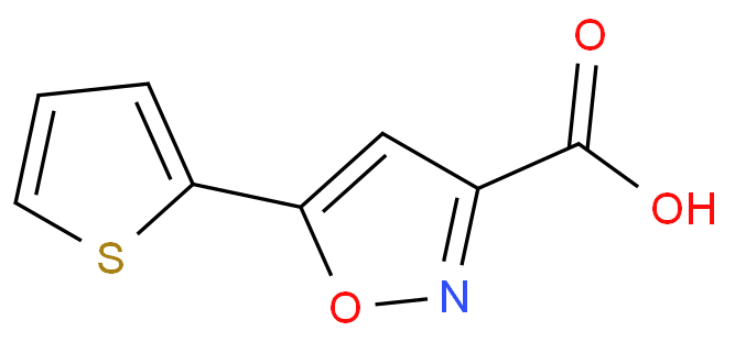 5-(2-噻吩基)异噁唑-3-羧酸化学结构式