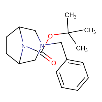 3-苄基-8-(叔丁氧基羰基)-3,8-二氮杂双环[3.2.1]-辛烷化学结构式