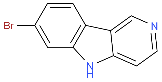 7-溴-5H-吡啶并[4,3-B]吲哚化学结构式