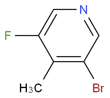 3-溴-5-氟-4-甲基吡啶化学结构式