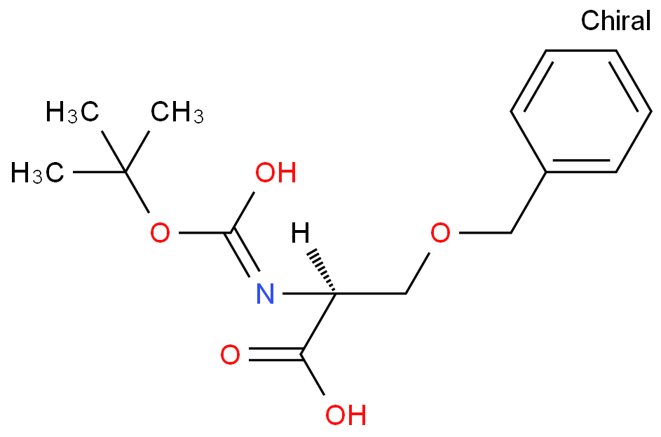N-BOC-O-苄基-L-丝氨酸化学结构式