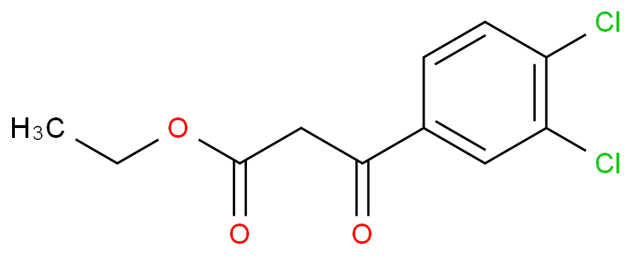 3-(3,4-二氯苯基)-3-氧代丙酸乙酯化学结构式
