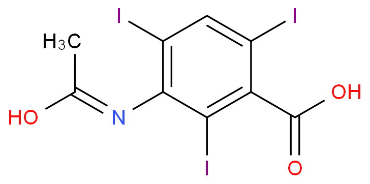 醋碘苯酸化学结构式
