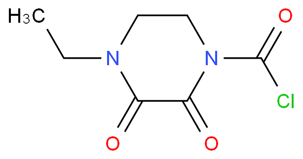 4-乙基-2,3-二氧-1-哌嗪甲酰氯化学结构式