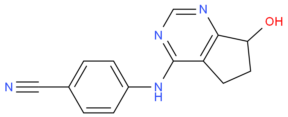 4-(7-hydroxy-6,7-dihydro-5H-cyclopenta[d]pyrimidin-4-ylamino) benzonitrile  