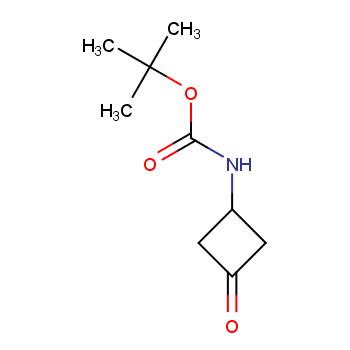 3-(Boc-氨基)-1-环丁酮化学结构式