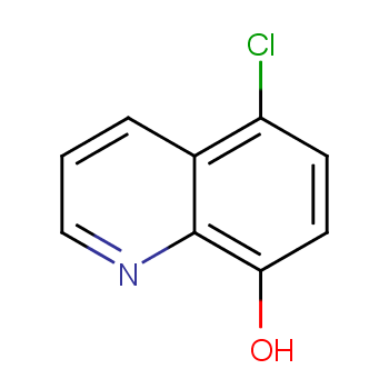 5-氯-8-羟基喹啉化学结构式