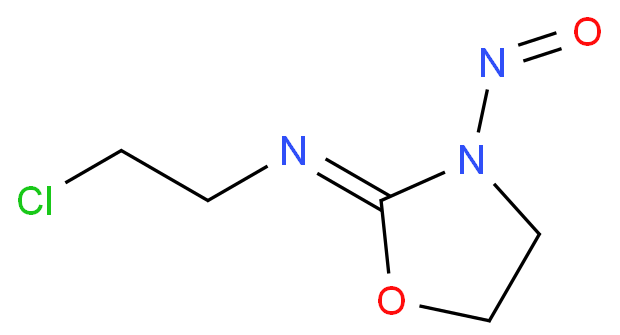 Ethanamine,2-chloro-N-(3-nitroso-2-oxazolidinylidene)- structure