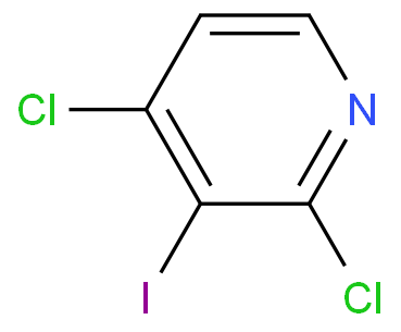 2,4-二氯-3-碘吡啶化学结构式