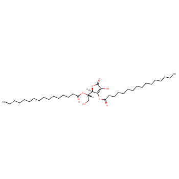 28474-90-0 抗坏血酸二棕榈酸酯 结构式图片