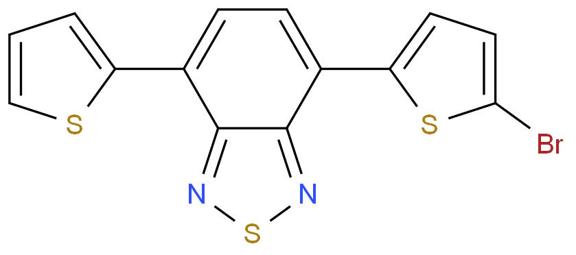 4-(5-溴噻吩-2-基)-7-(噻吩-2-基)苯并[C][1,2,5]噻二唑 CAS号:1093862-55-5科研及生产专用 高校及研究所支持货到付款