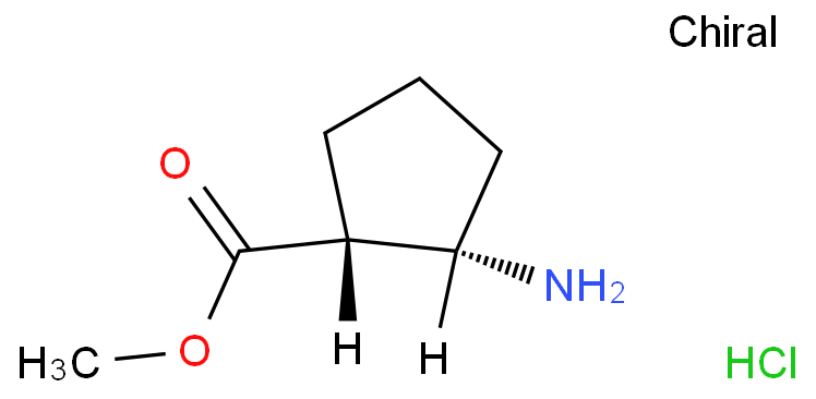 顺式-2-氨基环戊烷羧酸甲酯盐酸盐化学结构式
