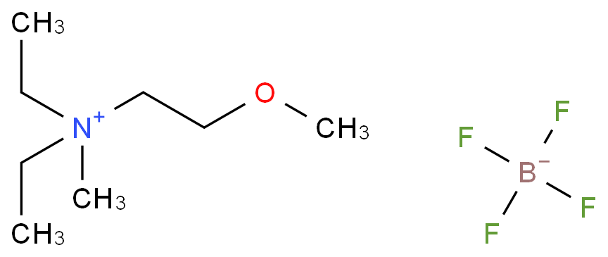 464927-72-8 N-甲氧基乙基-N-甲基二乙基铵四氟硼酸盐 结构式图片