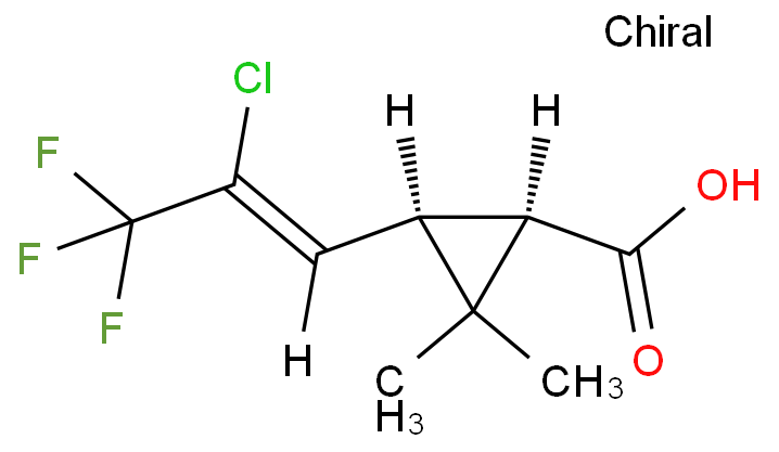 (Z)-(1RS,3RS)-3-(2-Chloro-3,3,3-trifluoroprope- nyl)-2,2-dimethylcyclopropanecarboxylic acid