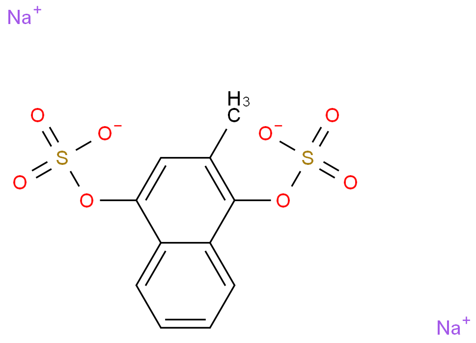 甲萘氢醌硫酸钠化学结构式