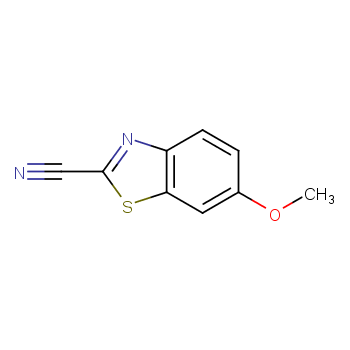 2-氰基-6-甲氧基苯并噻唑化学结构式