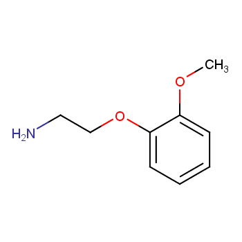 2-甲氧基苯氧基乙胺化学结构式