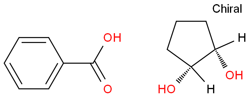 1,2-Cyclopentanediol, monobenzoate, (1R,2S)- structure