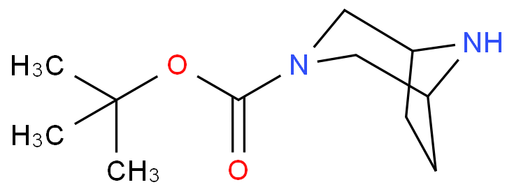 3-Boc-3,8-二氮杂双环[3.2.1]辛烷化学结构式