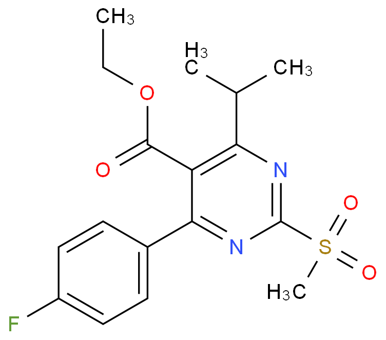 4-(4-氟苯基)-6-异丙基-2-(甲基磺酰基)嘧啶-5-羧酸乙酯