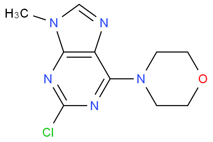 2-氯-9-甲基-6-(4-吗啉)-9H-嘌呤化学结构式