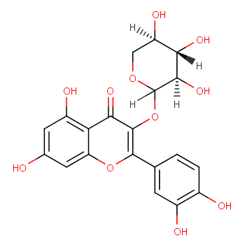 槲皮素 3-beta-D-吡喃木糖苷