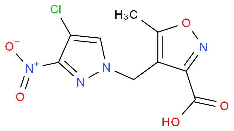 4-[(4-Chloro-3-nitro-1H-pyrazol-1-yl)methyl]-5-methylisoxazole-3-carboxylic acid