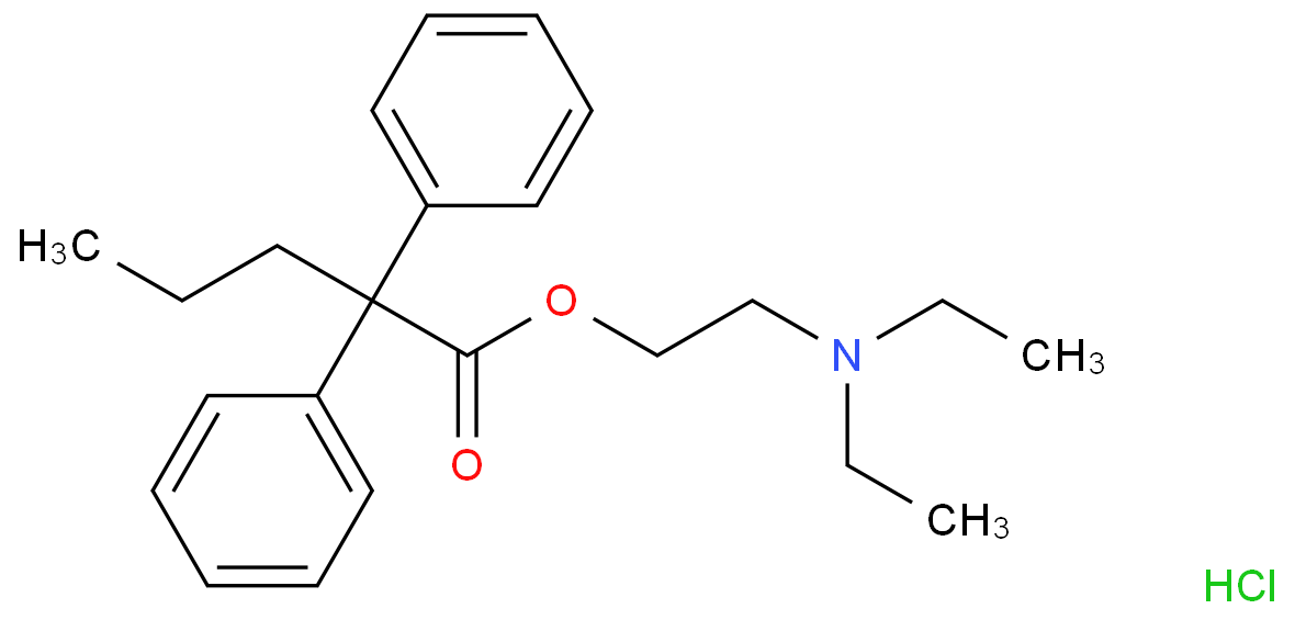 2-(diethylamino)ethyl 2,2-diphenylpentanoate,hydrochloride