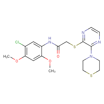 methyl 5-chloro-3-{[4-(furan-2-ylcarbonyl)piperazin-1-yl]sulfonyl}thiophene-2-carboxylate structure