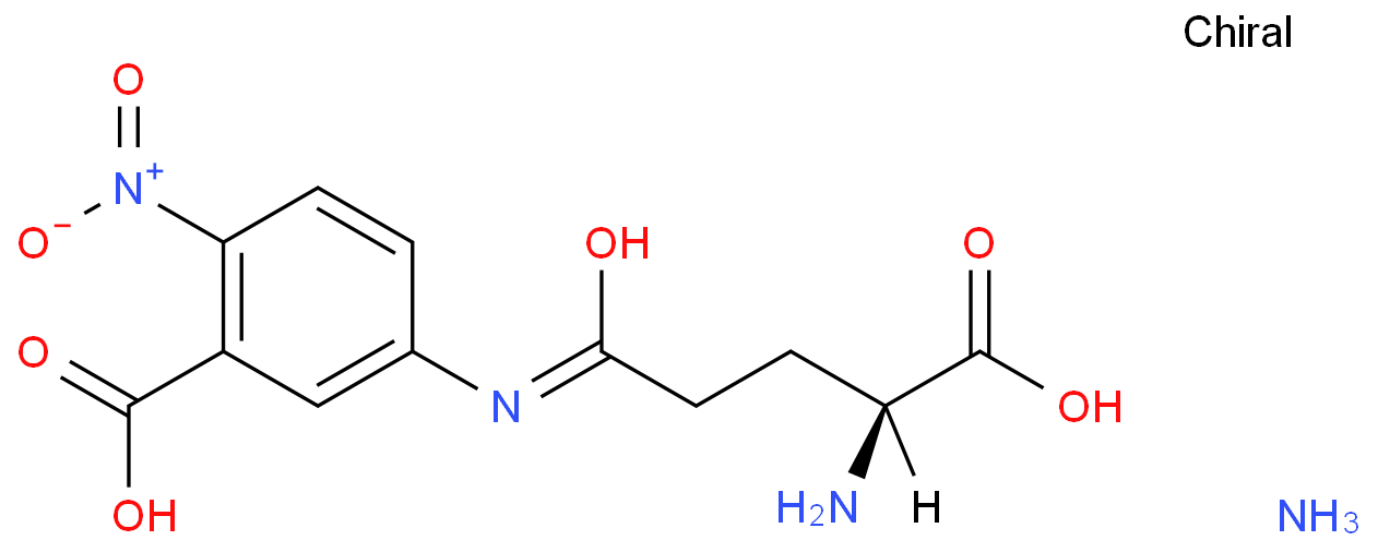 L-γ-谷氨酰基-3-羧基-4-硝基苯胺铵盐化学结构式