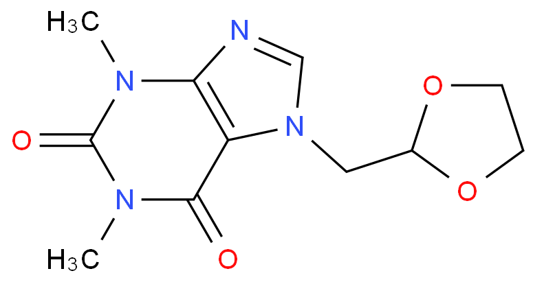 多索茶碱化学结构式