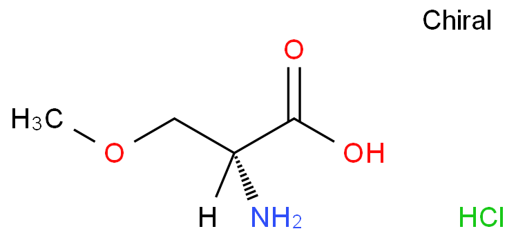 (R)-2-氨基-3-甲氧基丙酸盐酸盐化学结构式